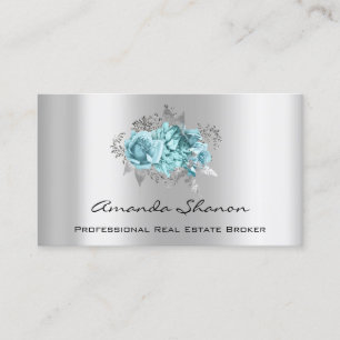 Event Wedding Planner Aqua Silver Logo QRCODE   Business Card