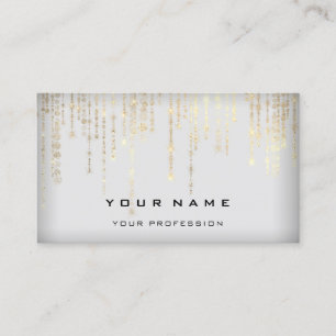 Event Wedding Planner Grey Gold Strings Business Card