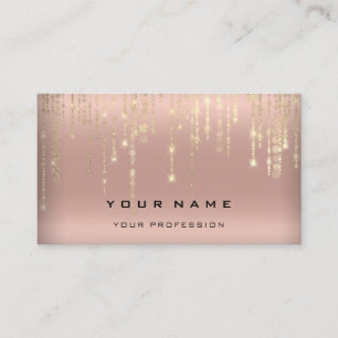 Event Wedding Planner Grey Rose Gold Strings Business Card