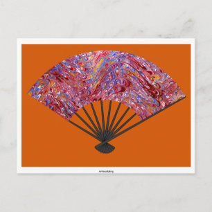 Eventail marbré postcard