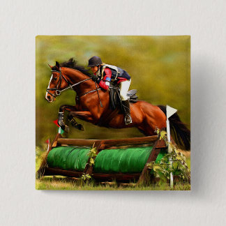 Eventer - Horse Art 15 Cm Square Badge