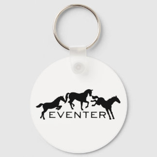 Eventer with Three Jumping Horses Key Ring