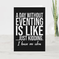 Eventing funny sports gift idea