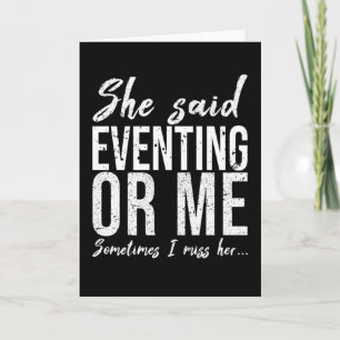 Eventing funny sports gift idea card