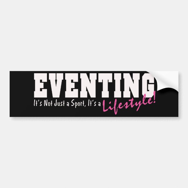Eventing Lifestyle Bumper Sticker (Front)