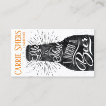Events Bartender Business Card