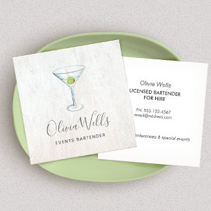 Events Bartender Business Card