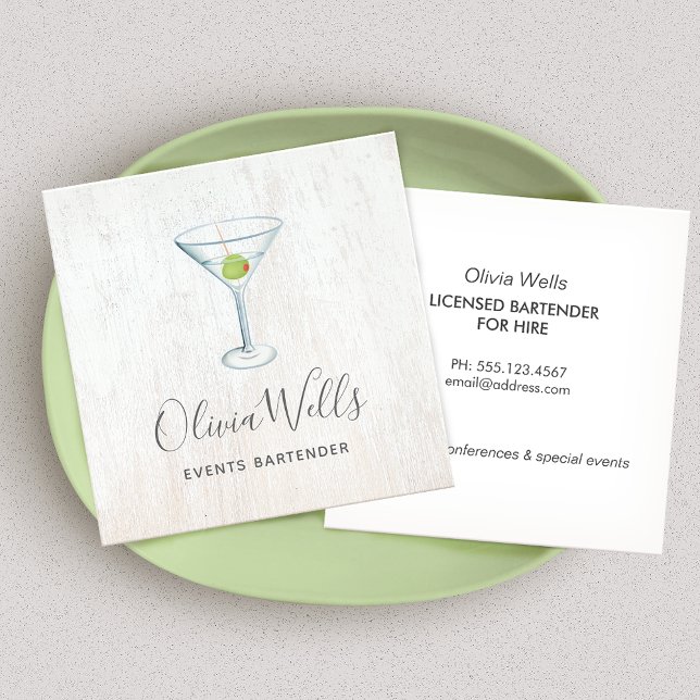 Events Bartender Business Card (Creator Uploaded)