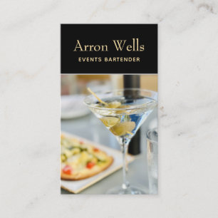 Events Bartender Business Card