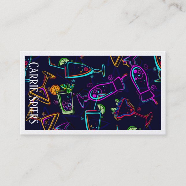 Events Bartender Business Cards (Front)