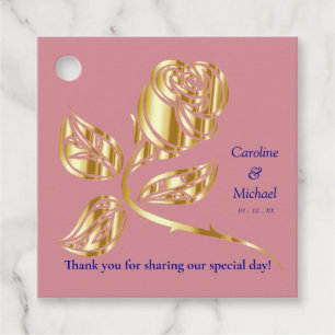 Events Rose Gold Wedding Favour Tags