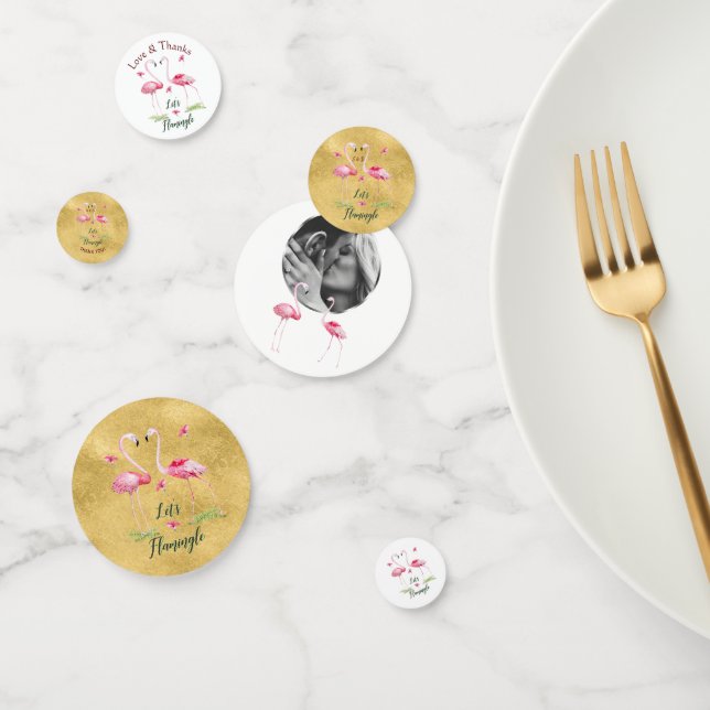 Events Wedding Birthday Floral Luau Flamingo Gold Confetti (Group)