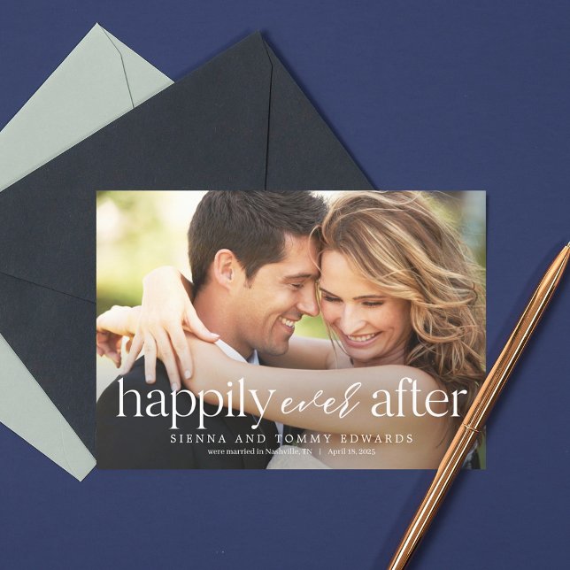 Ever After Editable Colour Wedding Announcement (Creator Uploaded)
