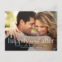 Ever After Editable Colour Wedding Announcement