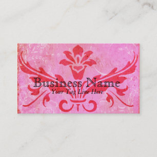 Ever After Pink Damask & Toile Business Cards