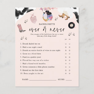 Ever or Never   Disco Cowgirl Bachelorette Game