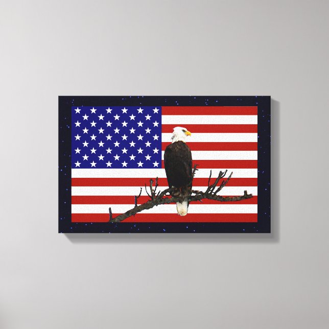 Ever Vigilant Bald Eagle Canvas Print (Front)