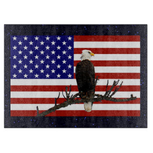Ever Vigilant Bald Eagle Cutting Board