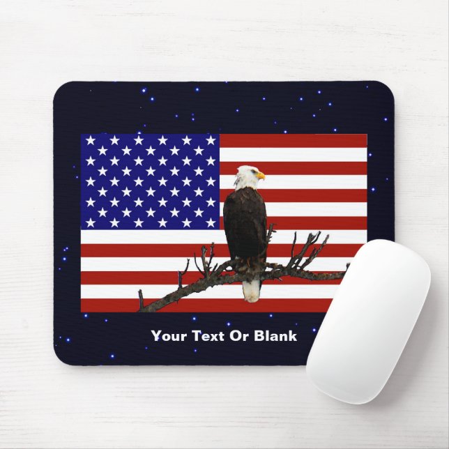 Ever Vigilant Bald Eagle Mouse Pad (With Mouse)
