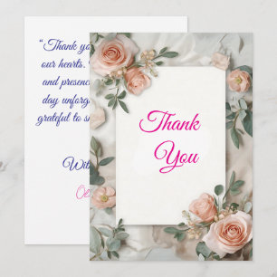 EverBloom Wedding Elegance Thank-You Card