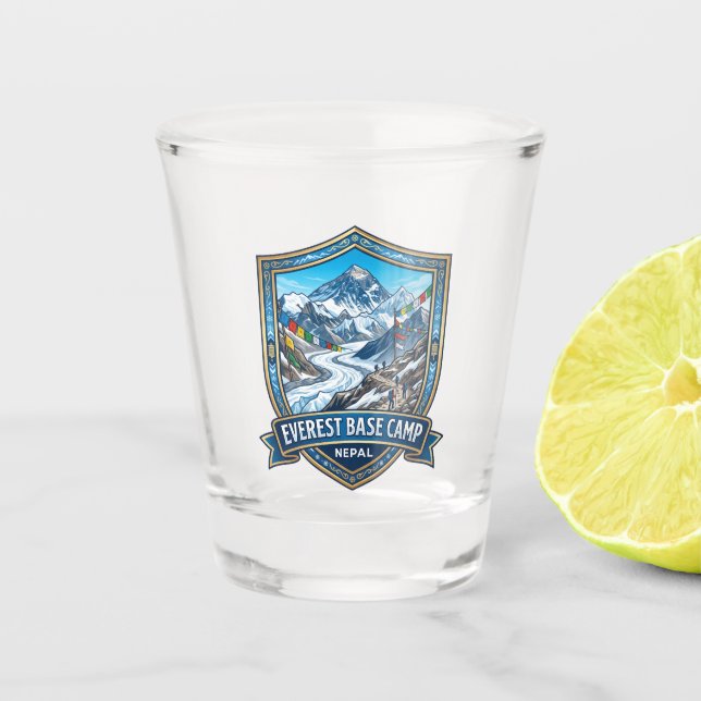 Everest Base Camp Nepal Shot Glass (Front)
