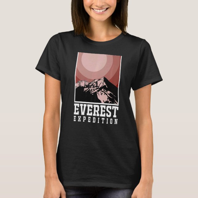 Everest Expeditions Mountain Exploration Adventure T-Shirt (Front)