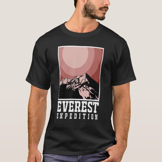 Everest Expeditions Mountain Exploration Adventure T-Shirt (Front)