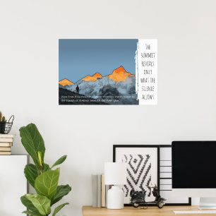 Everest Sunrise Kala Patthar Inspirational Poster