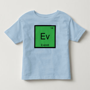 Everett Name Chemistry Element Periodic Table Toddler T-Shirt