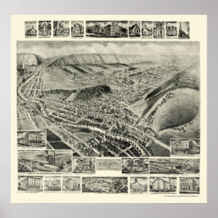 Everett, PA Panoramic Map - 1905 Poster
