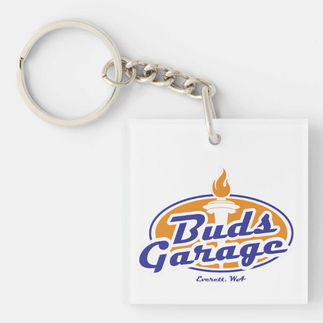 Everett's favourite garage! key ring (Front)