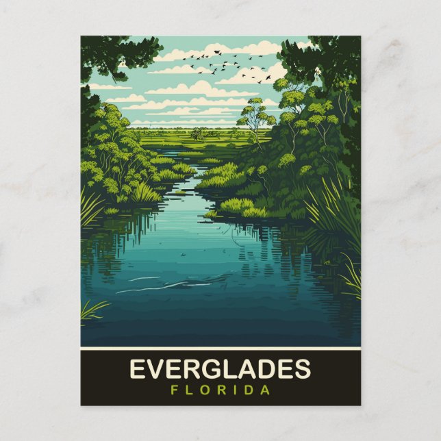 Everglades, Florida, Travel Postcard (Front)