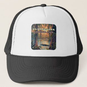 Everglades National Park Alligator Swamp Florida Trucker Hat