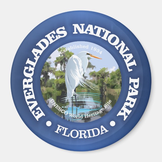 Everglades National Park (egret) Magnet (Front)