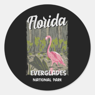 Everglades National Park Florida Fl Vibes Sunshine Classic Round Sticker