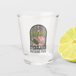 Everglades National Park Florida Flamingo Vintage  Shot Glass