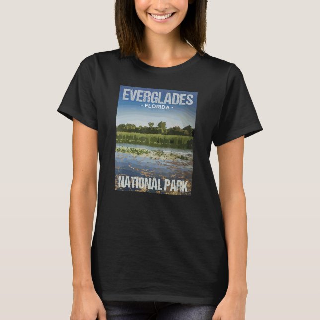 Everglades National Park Florida Poster Design T-Shirt (Front)