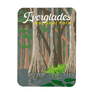 Everglades National Park Illustration Travel Art Magnet
