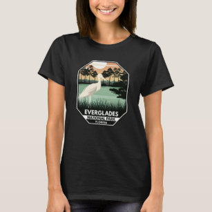 Everglades National Park Sunset Egret Vintage T-Shirt