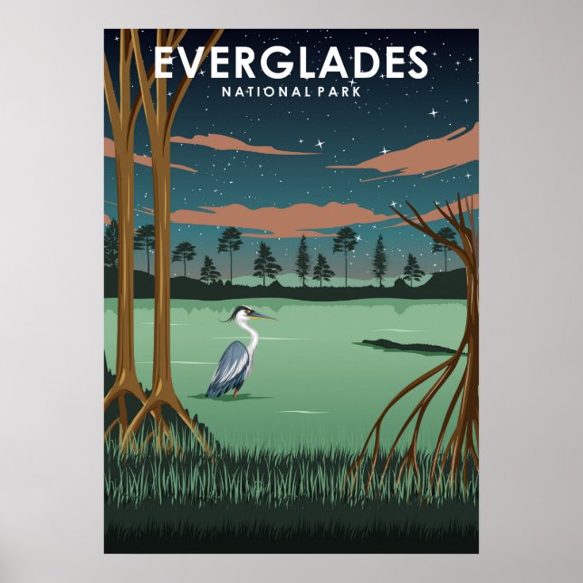 Everglades National Park Travel Poster (Front)