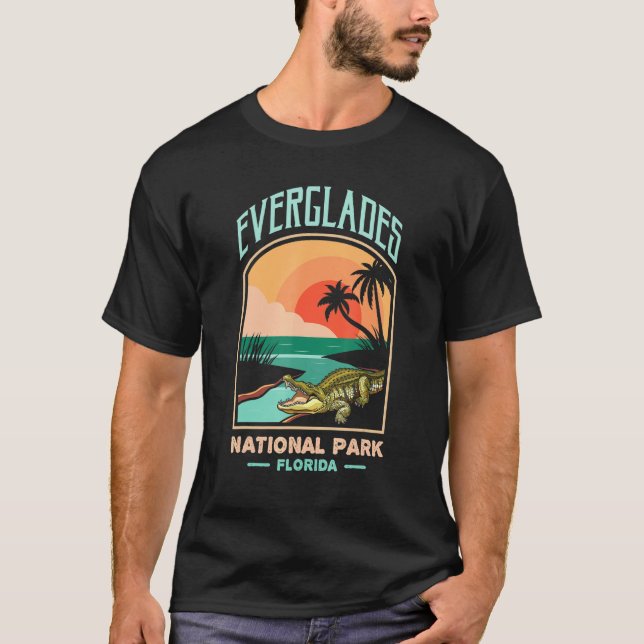 Everglades National Park Us Crocodile Florida Alli T-Shirt (Front)
