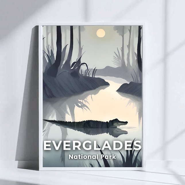 Everglades National Park | Watercolor Alligator Poster (Creator Uploaded)