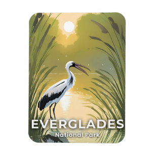 Everglades National Park Watercolor Stork Magnet