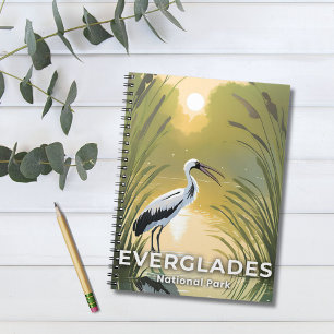 Everglades National Park Watercolor Stork Notebook