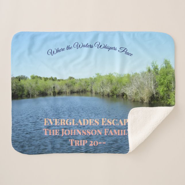 Everglades Serenity Sherpa Blanket (Front (Horizontal))