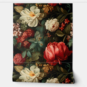 Everglow Noel Florals Botanical Wallpaper
