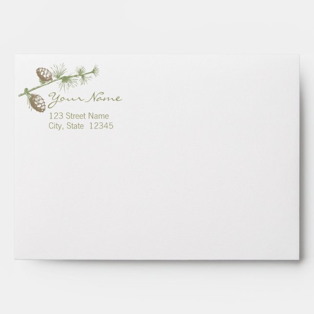 Evergreen A7 Invitation Envelope (Front)