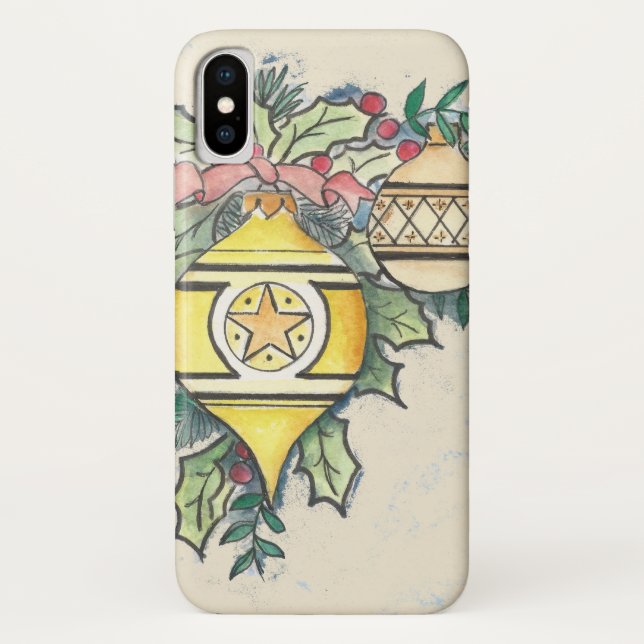 Evergreen and Gold iPhone Case (Back)