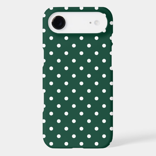 Evergreen and White Polka Dots Modern (Back)