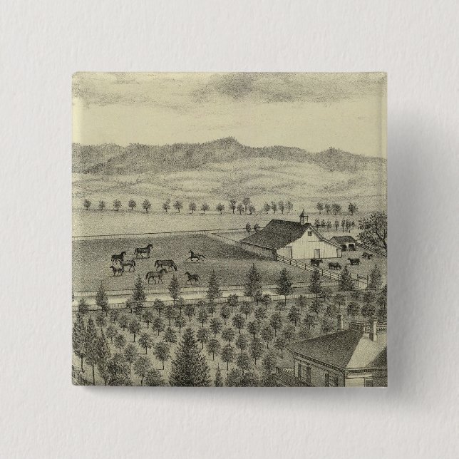 Evergreen Ave Farm 15 Cm Square Badge (Front)